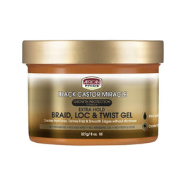 African Pride Afircan Pride Black Castor Miracle Braid Loc Twisting Gel 8 Oz African Pride