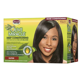 African Pride Olive Miracle No-Lye Relaxer Super Kit African Pride