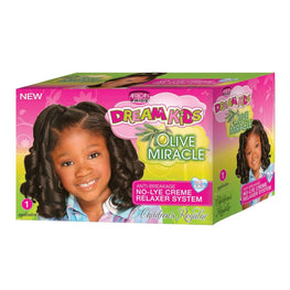 African Pride Dream Kids Olive Miracle No Lye 1 Application Regular Kit African Pride