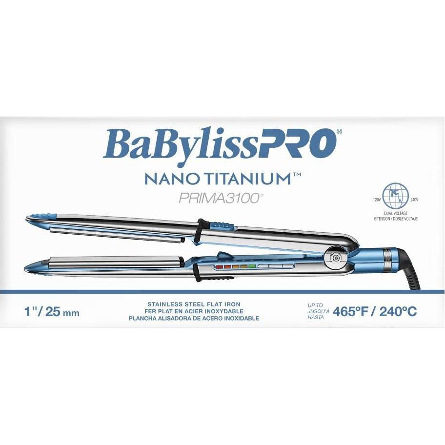 Babylisspro Nano Titanium Prima3000 Ionic Straightener 1 In Babylisspro Nano Titanium Prima3000 Ionic Straightener 1 In BaByliss