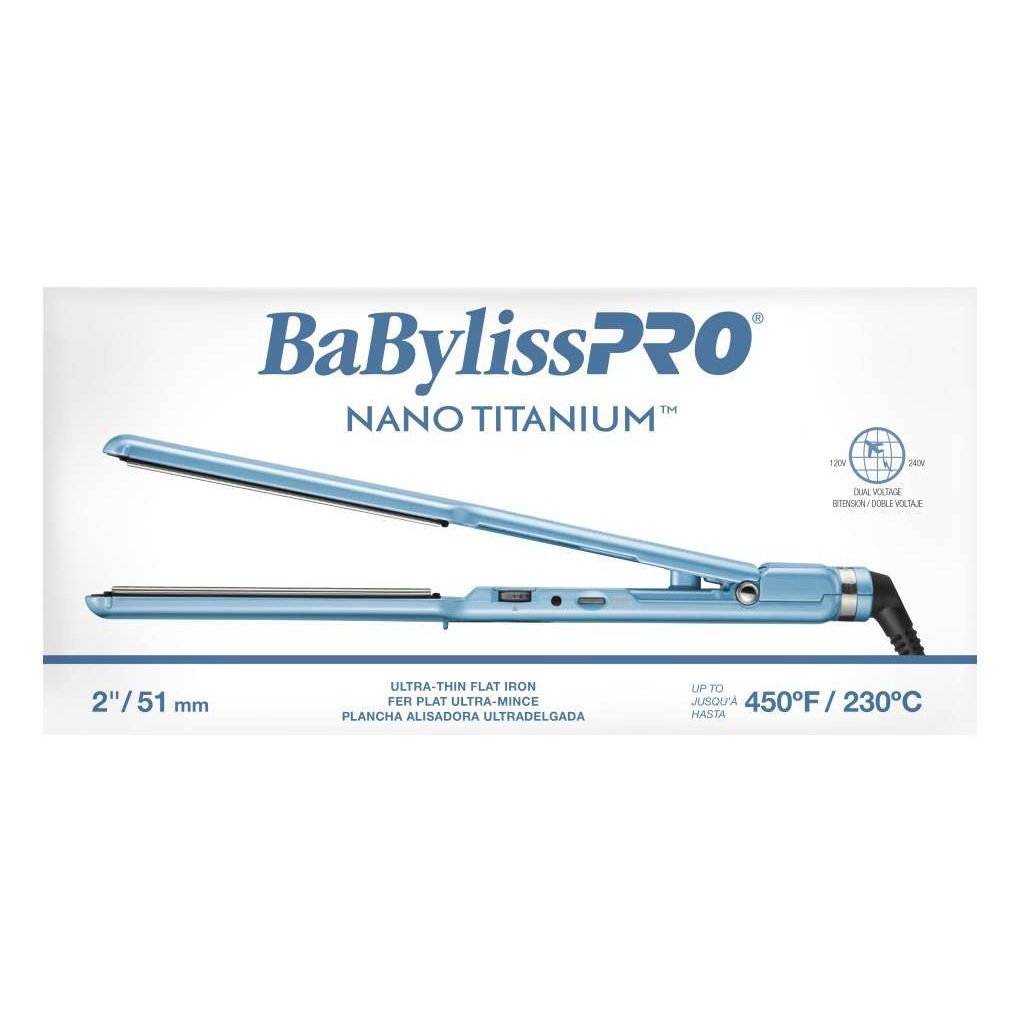 Babylisspro Nano Titanium Ultra-Thin Straightener 2 In Babylisspro Nano Titanium Ultra-Thin Straightener 2 In BaByliss