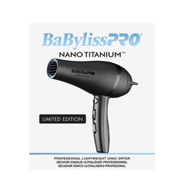 Babyliss Nano Titanium Dryer Mid-Size Blue/Black Limited Edition BabylissPro