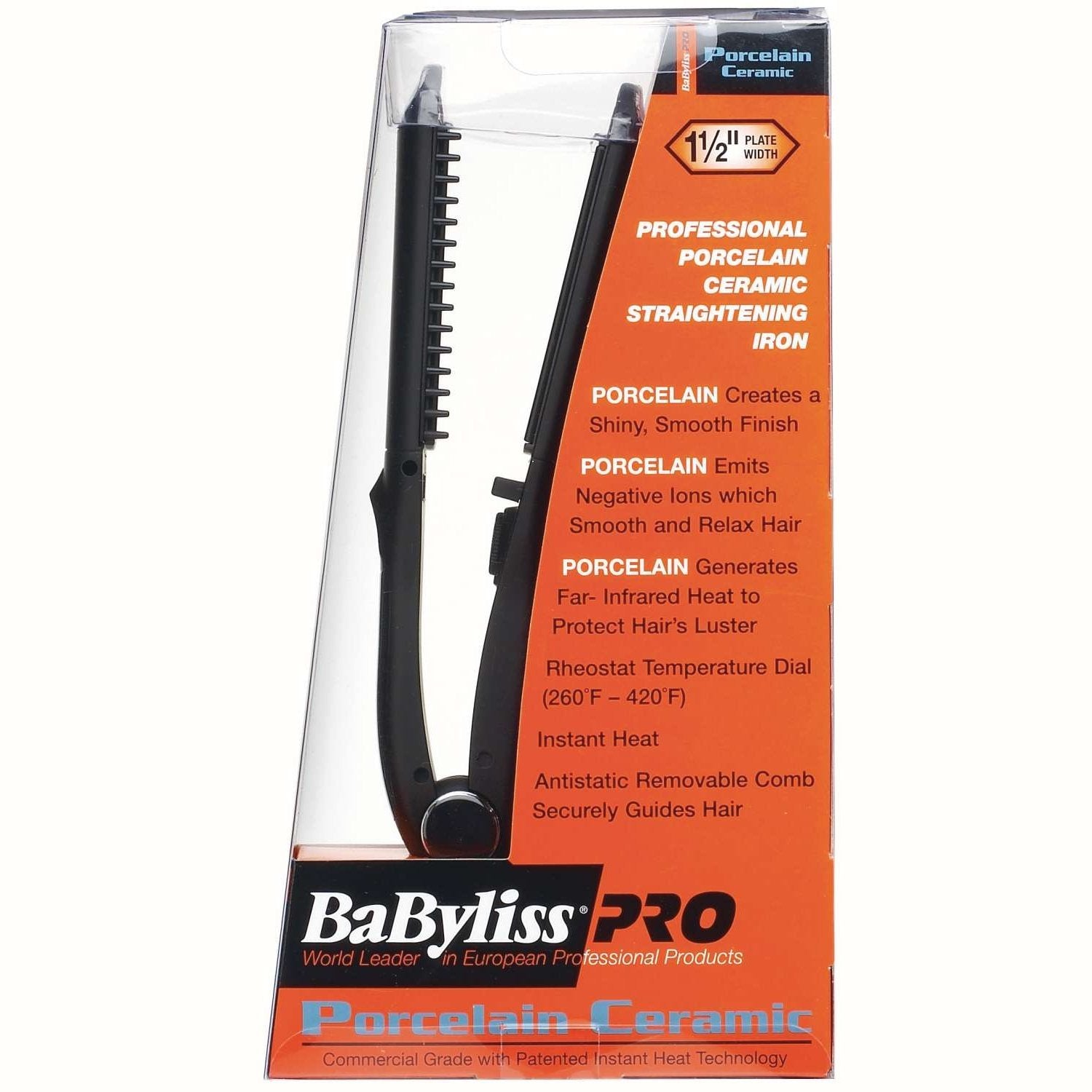 Babylisspro Porcelain Ceramic Straightening Iron Babylisspro Porcelain Ceramic Straightening Iron BaByliss