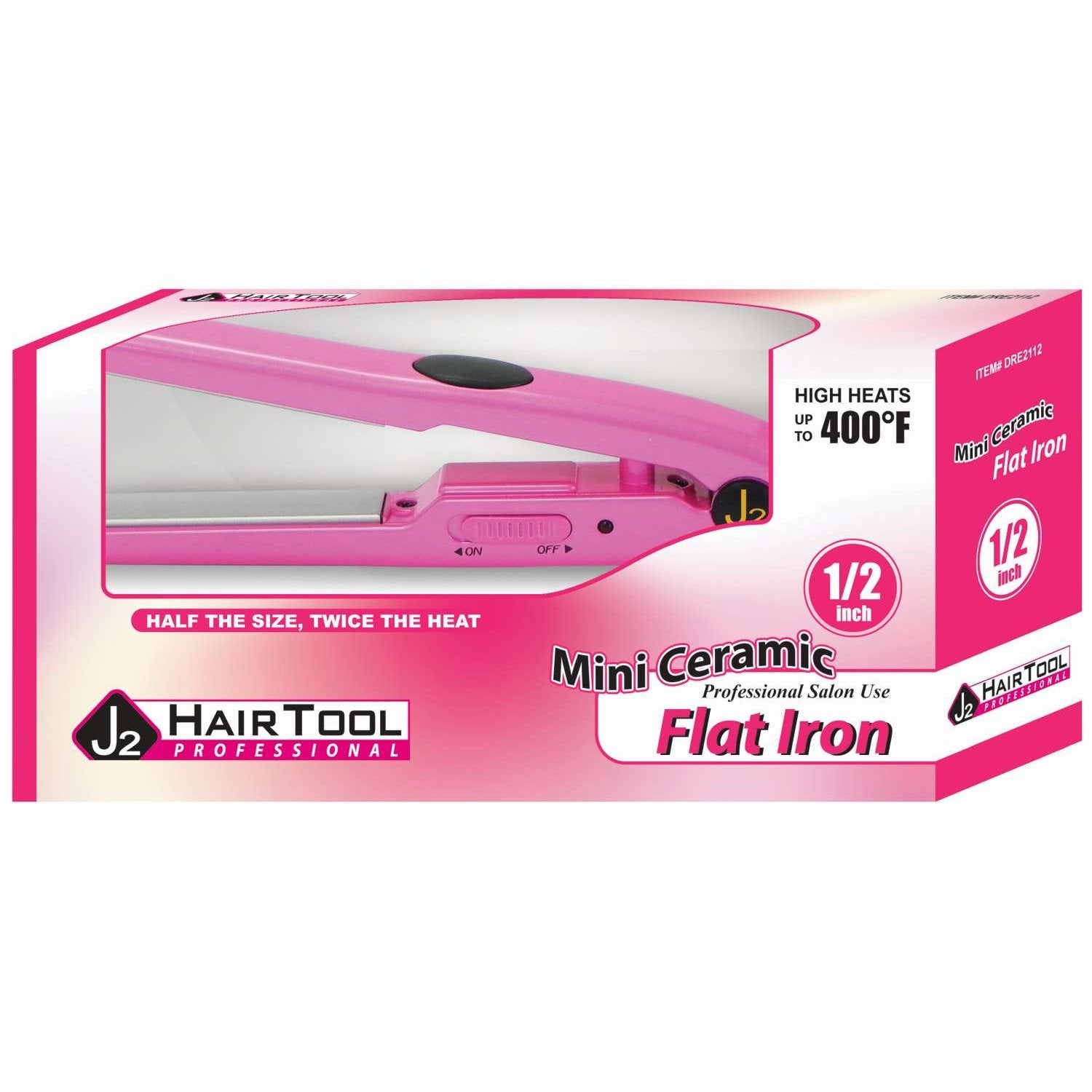 J2 Hair Tools Flat Iron Mini Hot Pink J2 Hair Tools Flat Iron Mini Hot Pink J2 Hair Tools