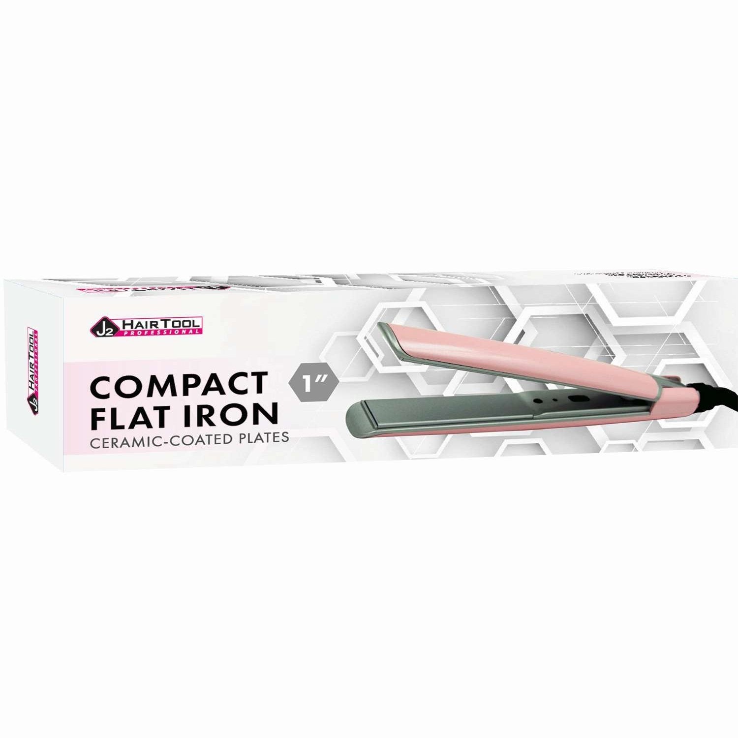 J2 Hair Tools Flat Iron Compact Pink J2 Hair Tools Flat Iron Compact Pink J2