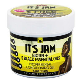 African Anti Aging Its Jam Professional Conditioning Gel With Biotin 5 Black Essential Oils 4.5 Oz African Aging Agent