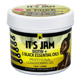African Anti Aging Its Jam Professional Conditioning Gel With Biotin 5 Black Essential Oils 10.0 Oz African Aging Agent