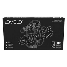L3Vel3 Nitrile Gloves Black Medium 100 Piece L3VEL 3