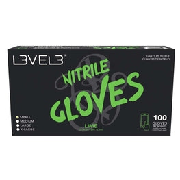 L3Vel3 Nitrile Gloves Lime Small 100 Piece L3VEL 3