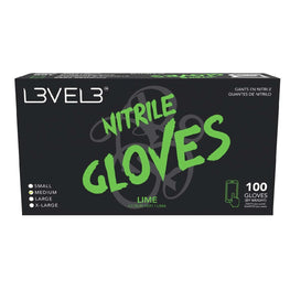 L3Vel3 Nitrile Gloves Lime Medium 100 Piece L3VEL 3