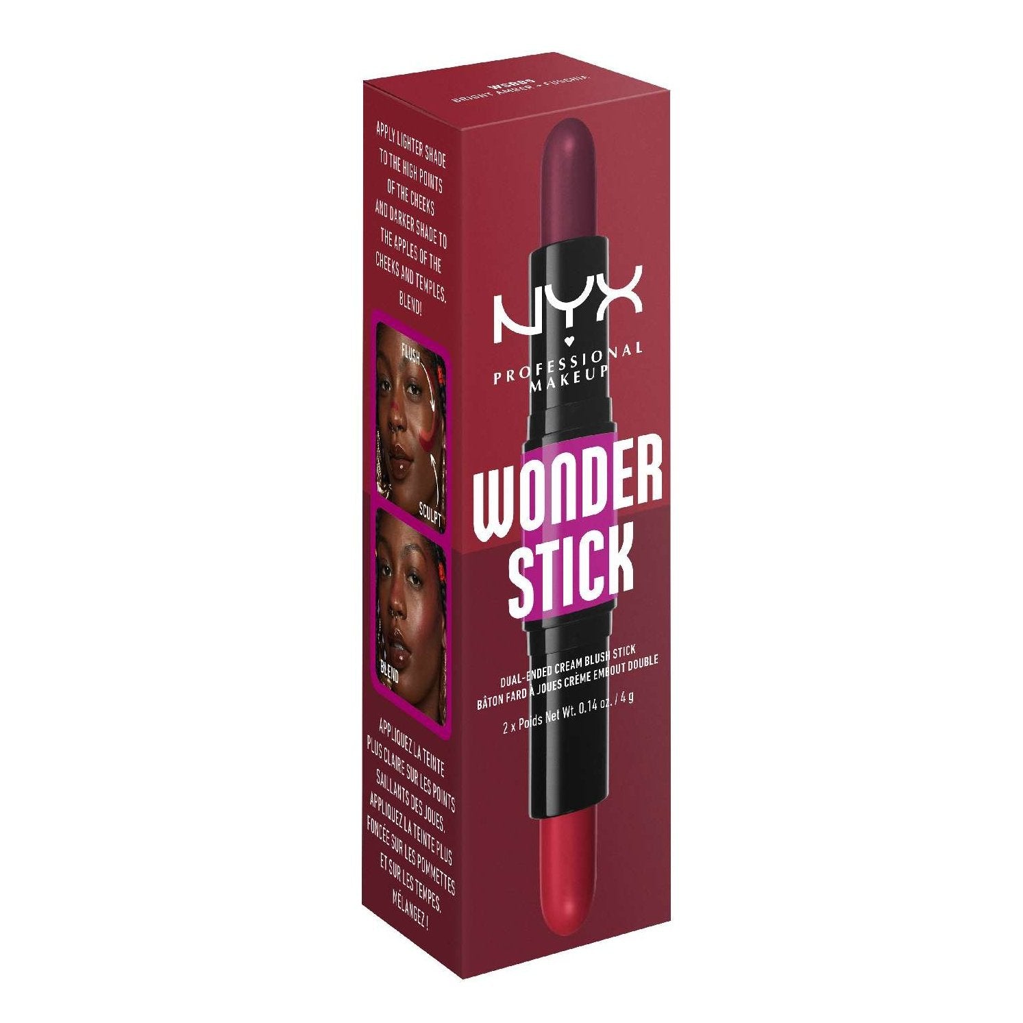 NYX Wonder Stick Cream Blush 05 - Bright Amber And Fuschia 0.28 Oz NYX Wonder Stick Cream Blush 05 - Bright Amber And Fuschia 0.28 Oz NYX