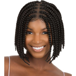 Queen B Lace Wig Qlw317 Box Braid Bob 10Inch-#1 Urban Beauty