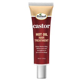 Difeel Hot Oil Hair Treatment Castor 1.5 Oz Sunflower