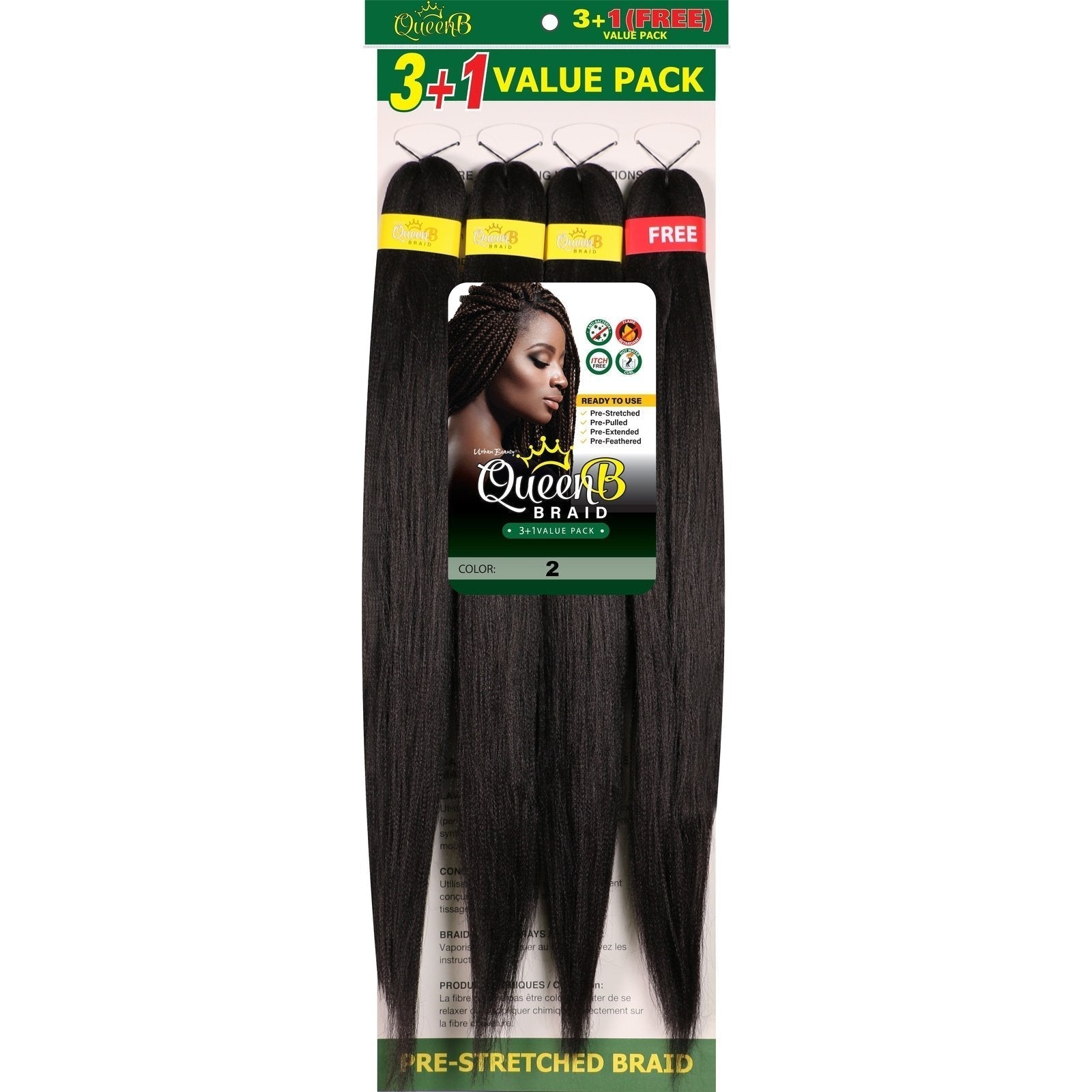 Queen B Pre-Stretched Value Pack Queen B Pre-Stretched Value Pack URBAN BEAUTY