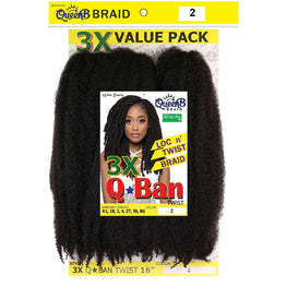 Synthetic Queen B 3X Q-Ban Twist Color #2 Urban Beauty