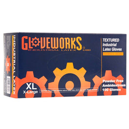 Gloveworks Latex Powder Free Gloves 100 Pieces X-Large Ammex X3