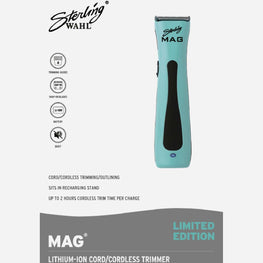 Washl Sterling Black/Aquar Mag Trimmer Limited Edition Wahl
