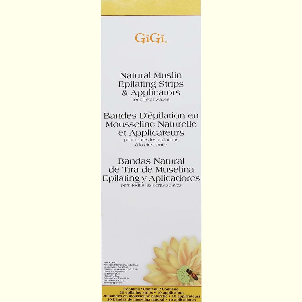 Gigi Natural Muslin Epilating Strips Applicators Gigi Natural Muslin Epilating Strips Applicators Gigi