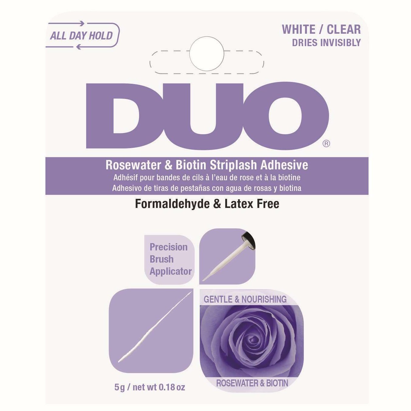 Ardell Lash Adhesives Duo Biotin  Rosewater Clear Ardell Lash Adhesives Duo Biotin  Rosewater Clear ARDELL