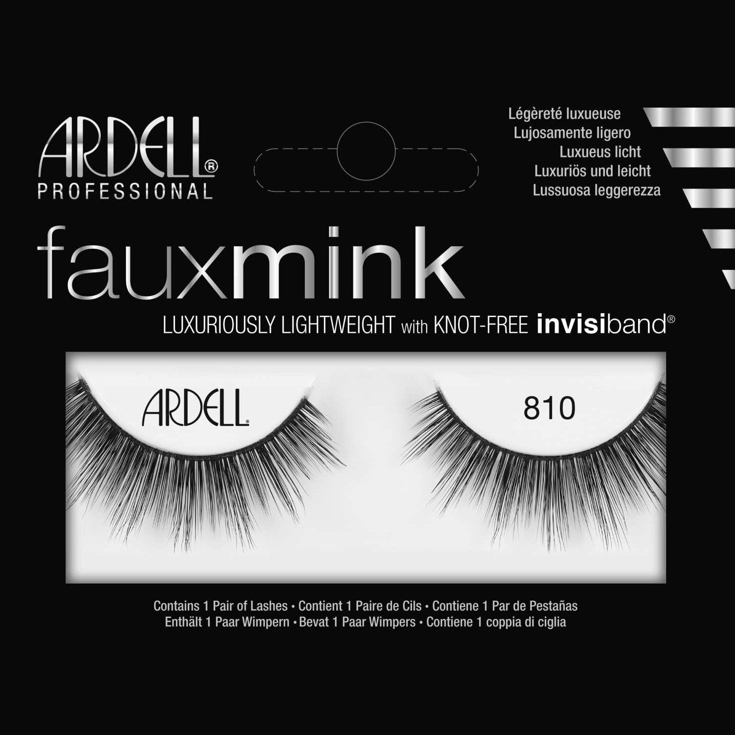 Ardell Faux Mink Luxuriously Lightweight With Invisiband 810 Ardell Faux Mink Luxuriously Lightweight With Invisiband 810 ARDELL