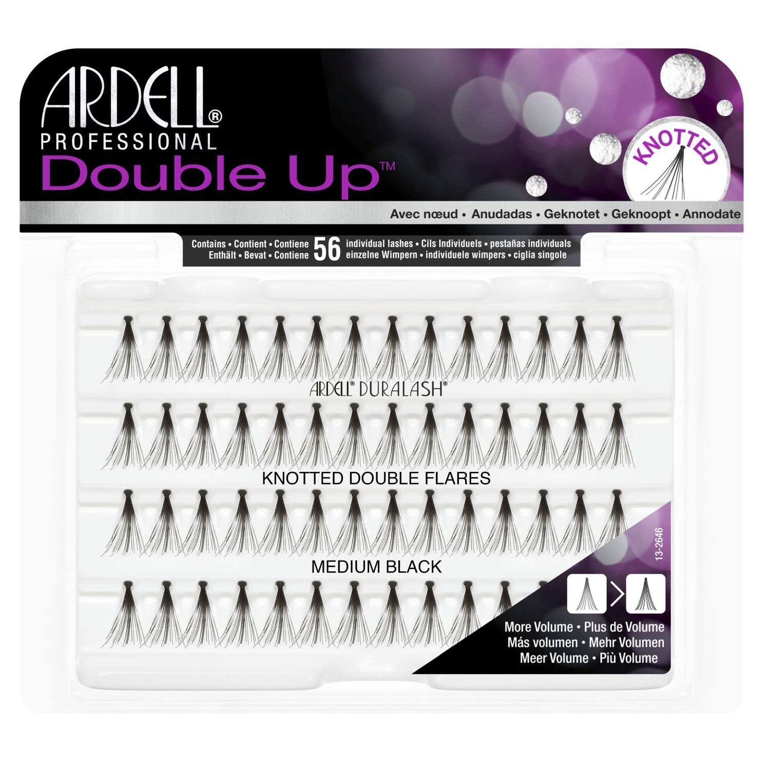 Ardell Double Up Knotted Double Flare Individuals - Medium Black Ardell Double Up Knotted Double Flare Individuals - Medium Black ARDELL