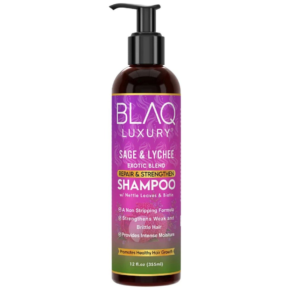 Blaq Luxury Sage & Lychee Exotic Blend Shampoo 12 Fl Oz (Pack of 1) Blaq Luxury Sage & Lychee Exotic Blend Shampoo 12 Fl Oz (Pack of 1) Blaq