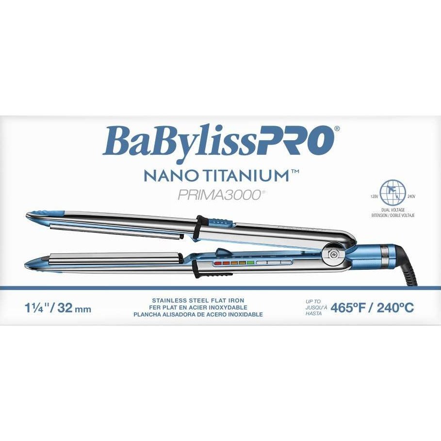 Babylisspro Nano Titanium Prima3000 Ionic Straightener Babylisspro Nano Titanium Prima3000 Ionic Straightener BABYLISS