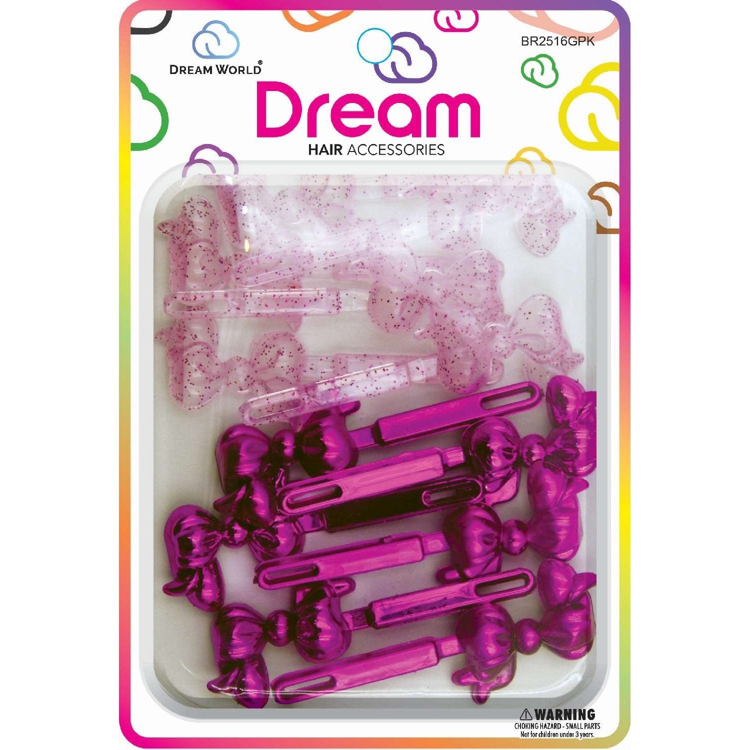 Chloe Barrette 16 Chubby Ribbon Glitter Pink Chloe Barrette 16 Chubby Ribbon Glitter Pink CHLOE