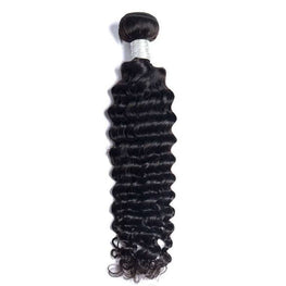 Raw Hair- Unprocessed Human Hair Hair Deep Wave 12 Inch Natural Color Raw Hair