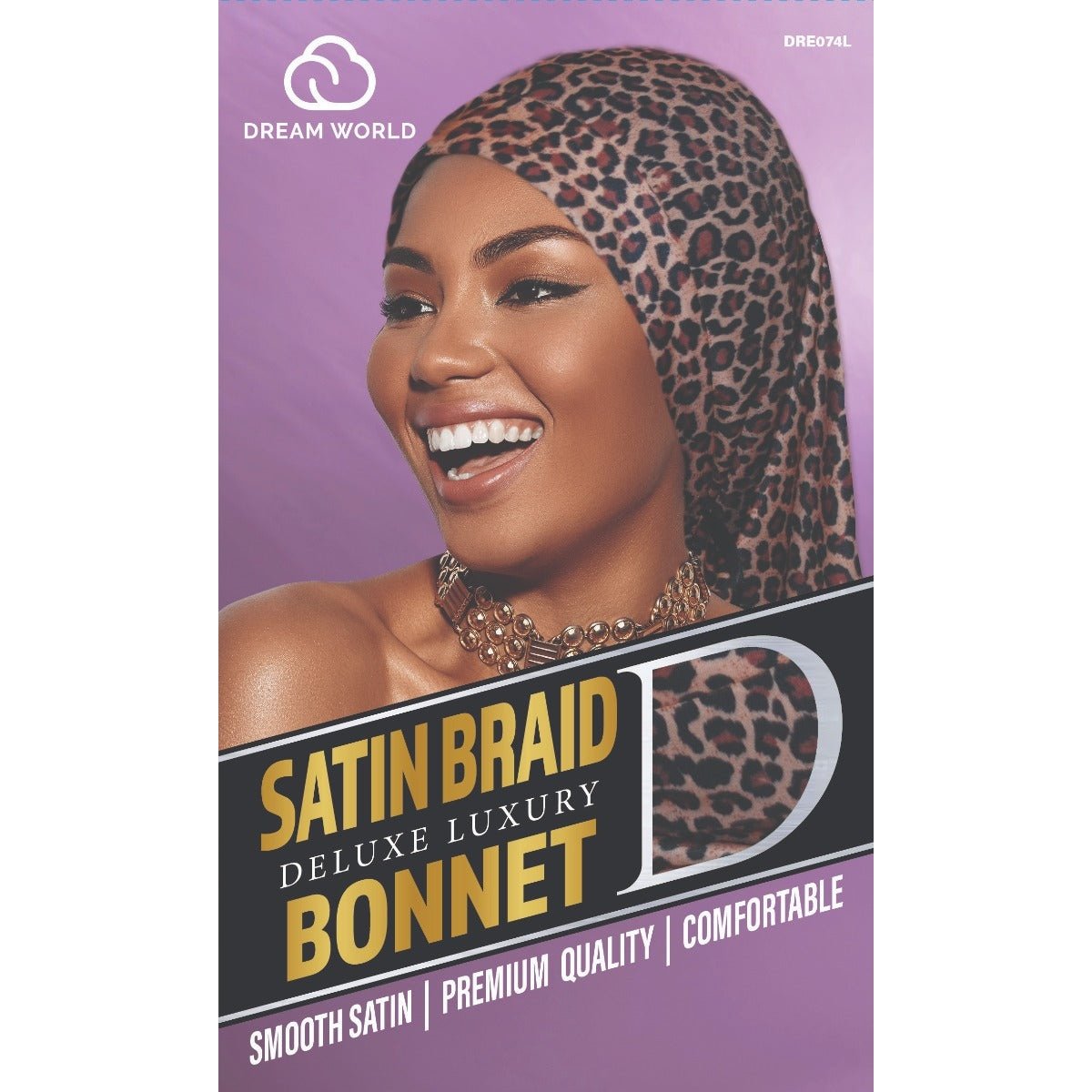 Dream Women's-Satin Braid Bonnet Leopard Dream Women's-Satin Braid Bonnet Leopard BRITTNY
