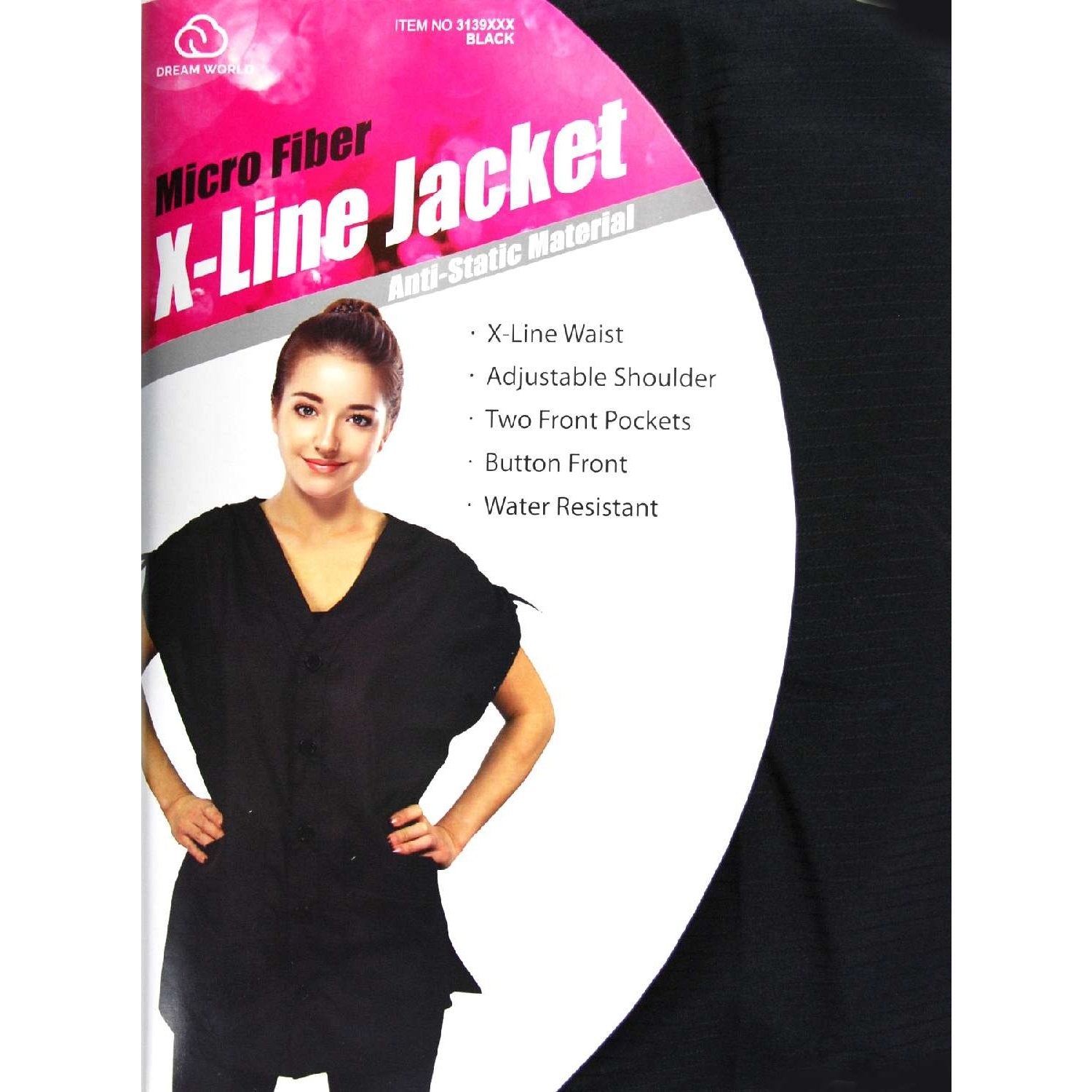 Dream Salon Wear  X-Line Jacket Black Dream Salon Wear X-Line Jacket Black