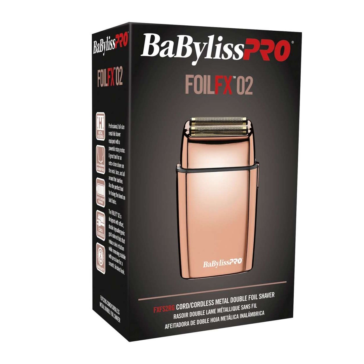 Babylisspro Foilfx02 Cordless Rose Gold Metal Double Foil Shaver Babylisspro Foilfx02 Cordless Rose Gold Metal Double Foil Shaver BABYLISS