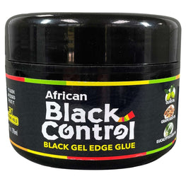 African Black Control Black Gel Edge Glue Hairobics