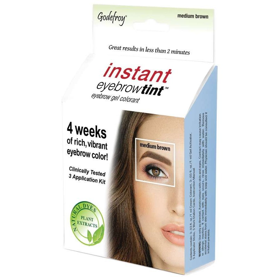 Instant Eyebrow Tint Sensitive - Three App Kit - Medium Brown Instant Eyebrow Tint Sensitive - Three App Kit - Medium Brown Godefroy