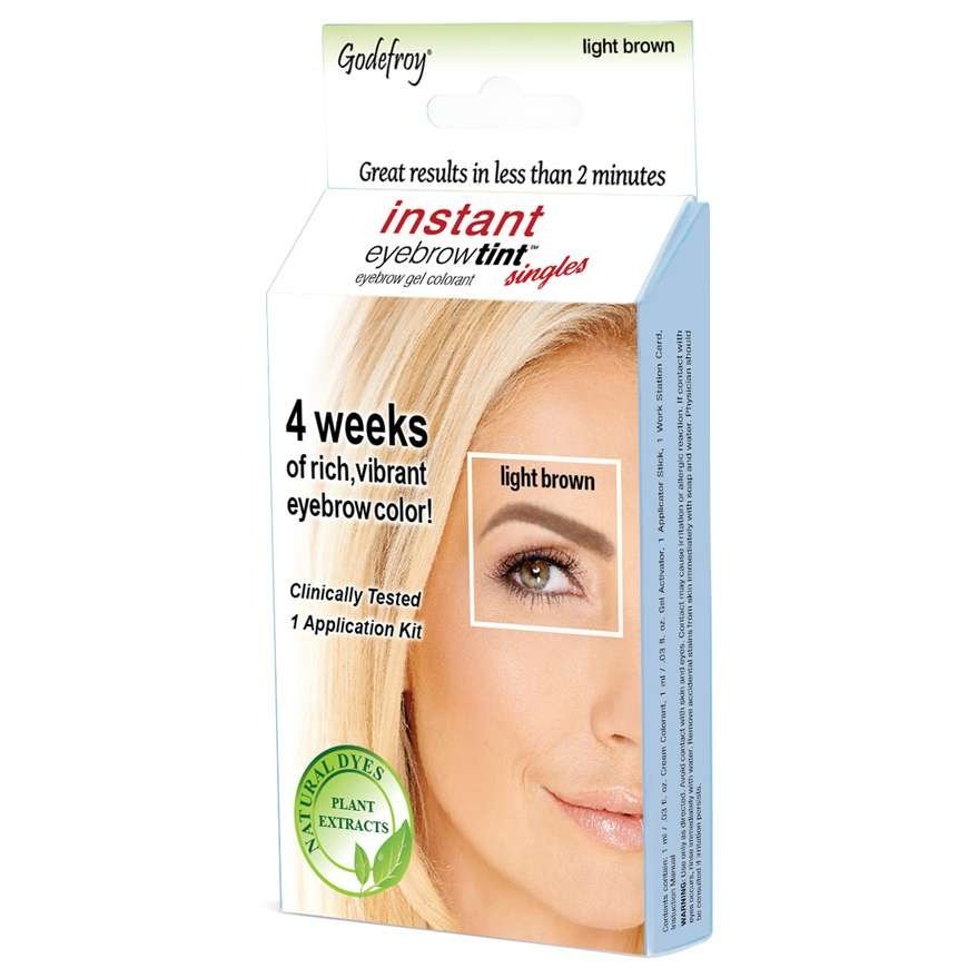 Instant Eyebrow Tint Sensitive - Single App Kit - Light Brown Instant Eyebrow Tint Sensitive - Single App Kit - Light Brown Godefroy