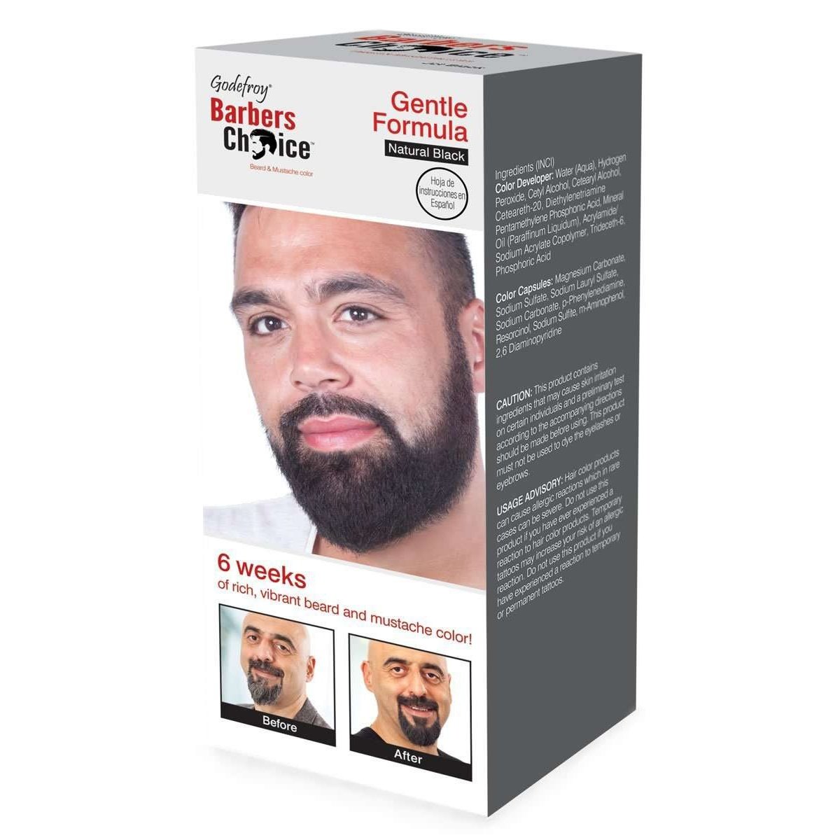Barbers Choice Beard  Mustache Color 3-Application Kit  Natural Brown Barbers Choice Beard  Mustache Color 3-Application Kit  Natural Brown Godefroy