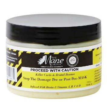 The Mane Choice Caution Killer Curls Stop The Damage Pre Or Post Poo Mask The Mane Choice Caution Killer Curls Stop The Damage Pre Or Post Poo Mask THE MANE CHOICE