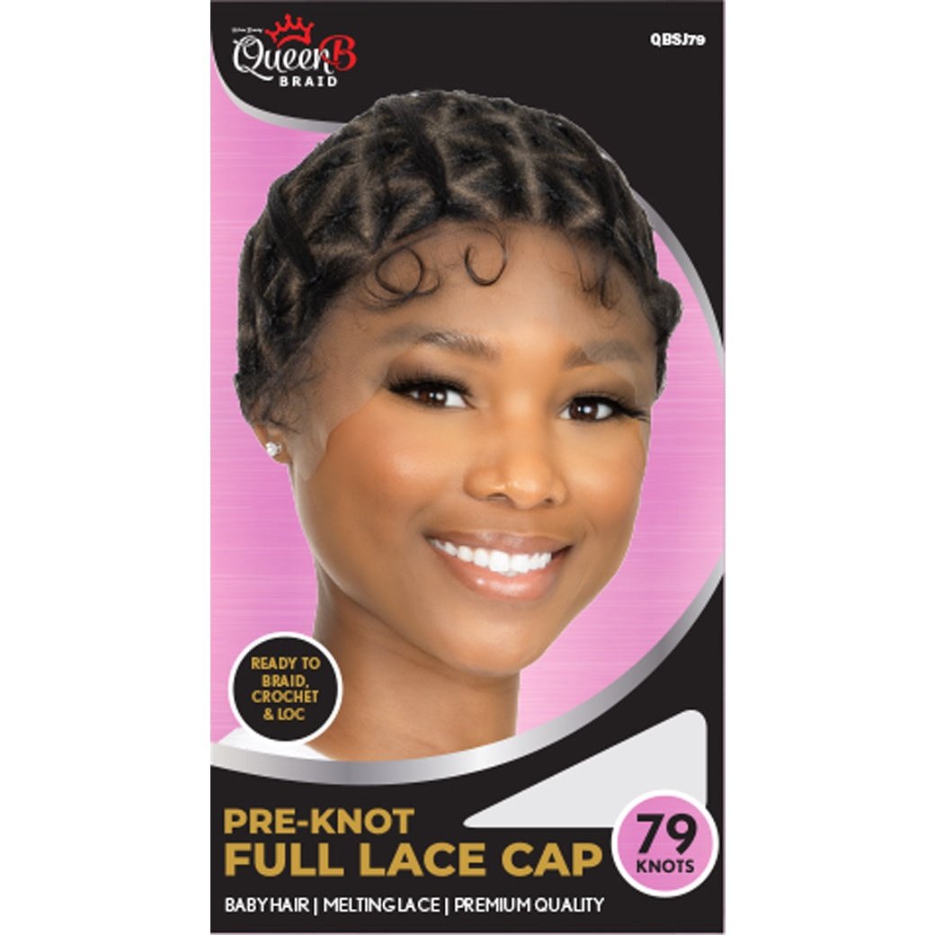 Queen B Pre-Knot Full Lace Cap - 79 Knots Queen B Pre-Knot Full Lace Cap - 79 Knots Queen B