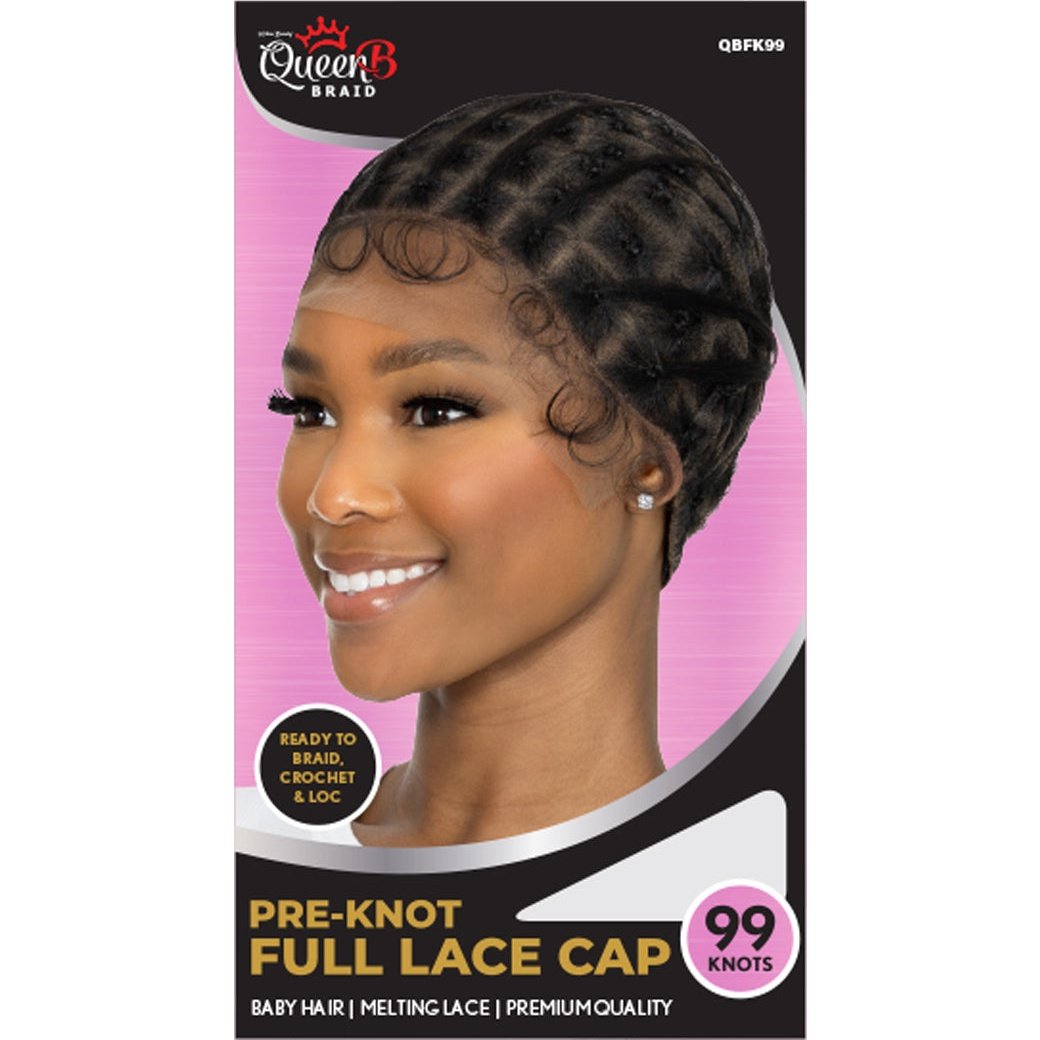 Queen B Pre-Knot Full Lace Cap - 99 Knots Queen B Pre-Knot Full Lace Cap - 99 Knots Queen B