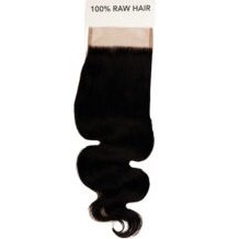 Raw Hair- Unprocessed Human Hair Hd High Definition Closure Body Wave 12 Inch Natural Color Raw Hair