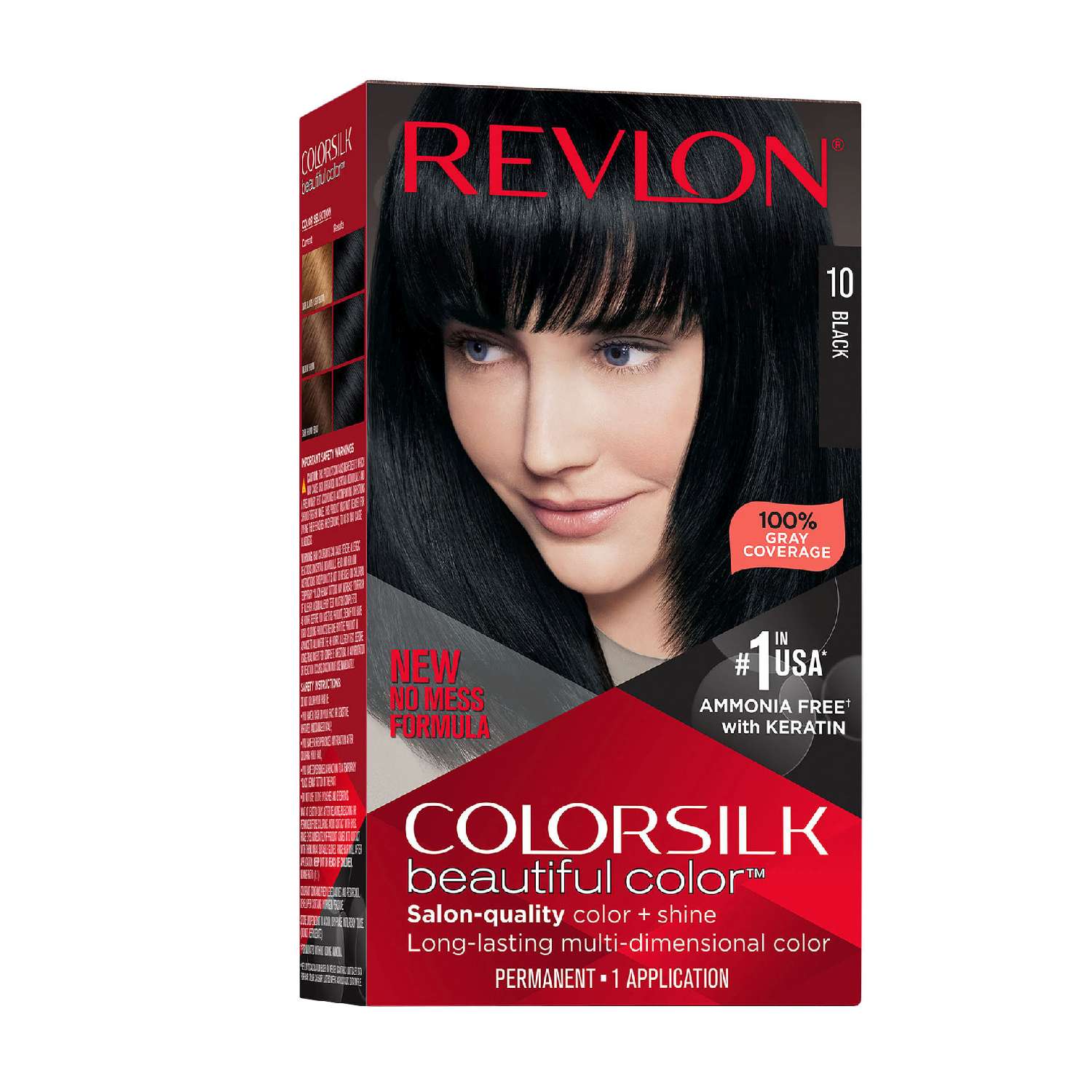 Revlon Colorsilk Hair Color 010 Black Revlon Colorsilk Hair Color 010 Black Color Silk