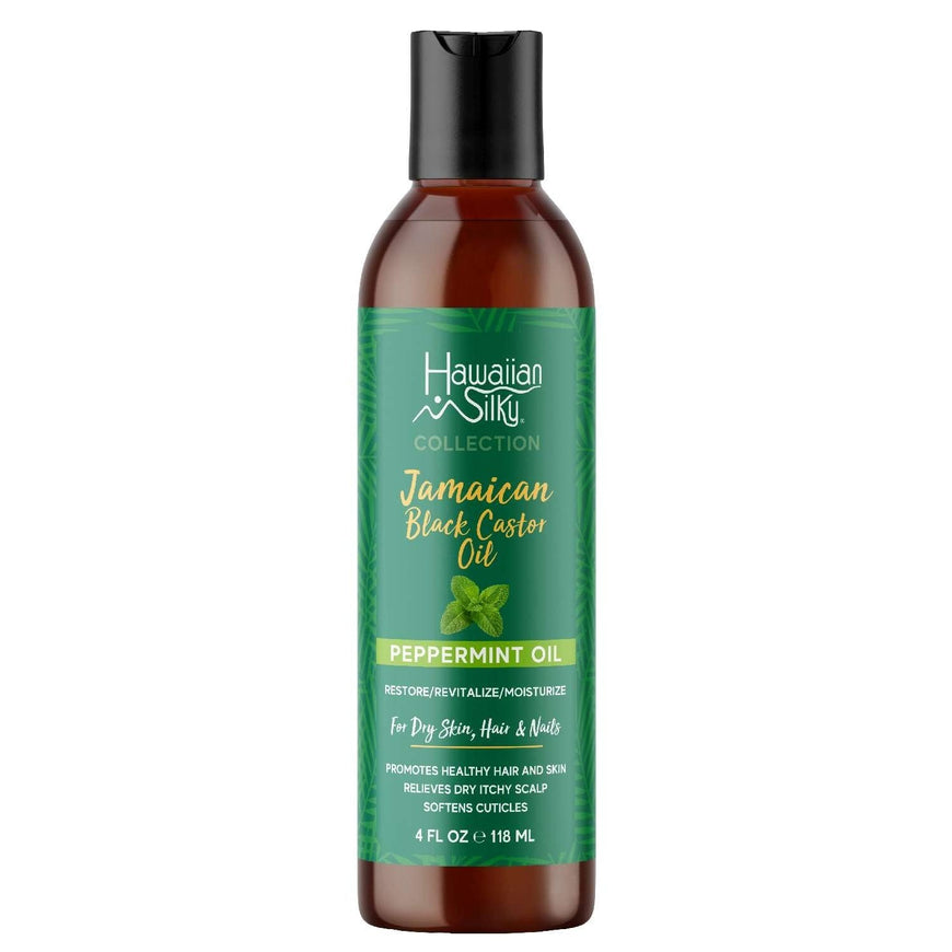 Hawaiian Silky Jamaican Black Castor Oil Peppermint Oil 4 Oz Hawaiian Silky