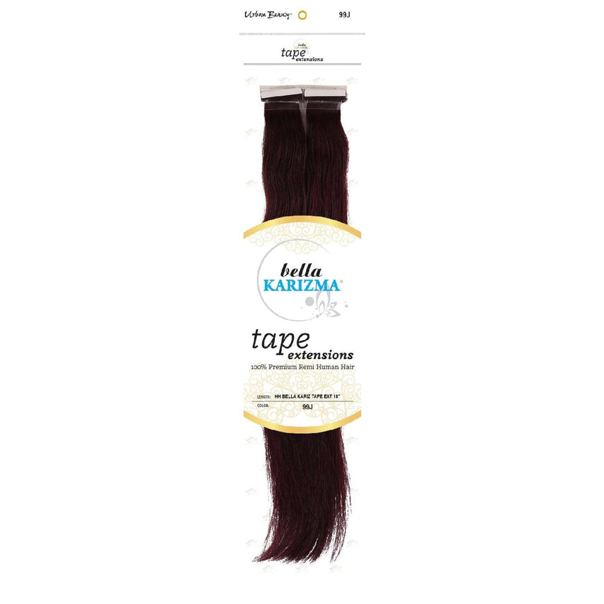 Human Hair Bella Karizma Tape Hair Extension 18 Inch 99J Urban Beauty