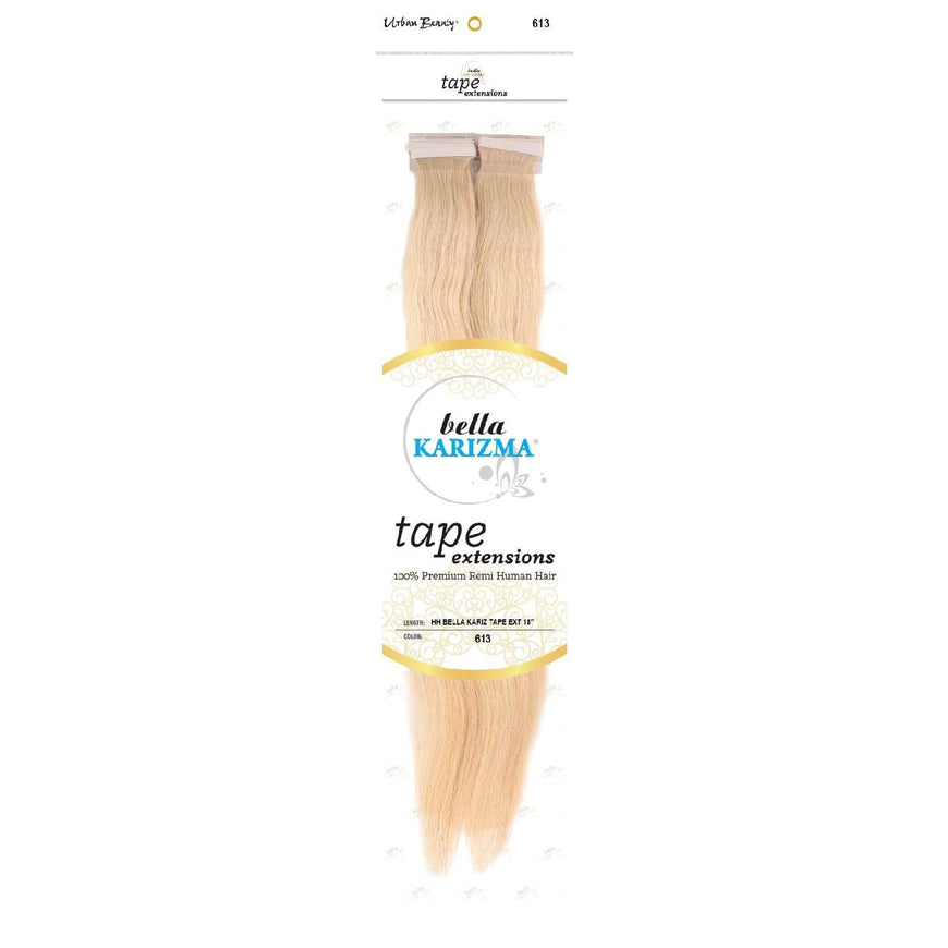 Human Hair Bella Karizma Tape Hair Extension 18 Inch 613 Urban Beauty