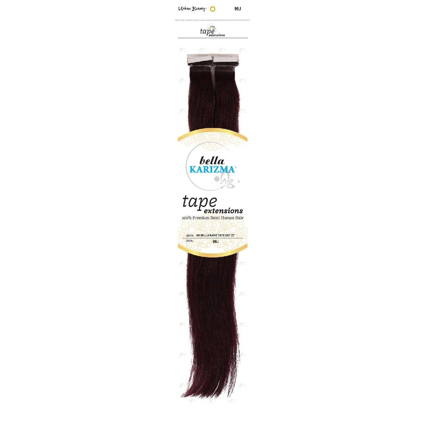 Human Hair Bella Karizma Tape Hair Extension 22 Inch 99J Urban Beauty