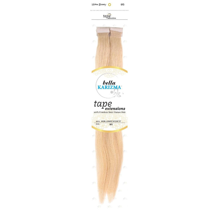 Human Hair Bella Karizma Tape Hair Extension 22 Inch 613 Urban Beauty