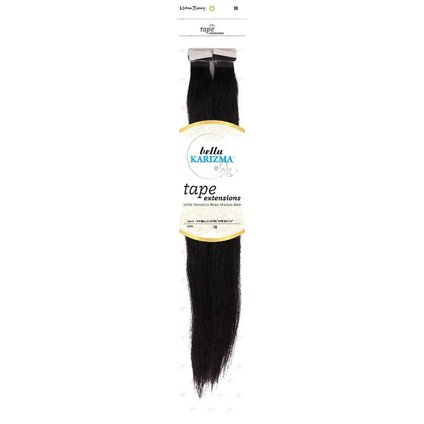 Human Hair Bella Karizma Tape Hair Extension 24 Inch 1B Urban Beauty
