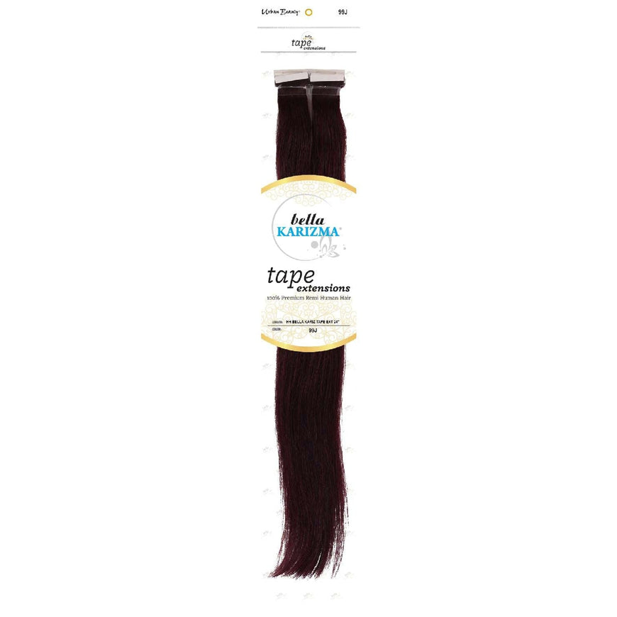 Human Hair Bella Karizma Tape Hair Extension 24 Inch 99J Urban Beauty