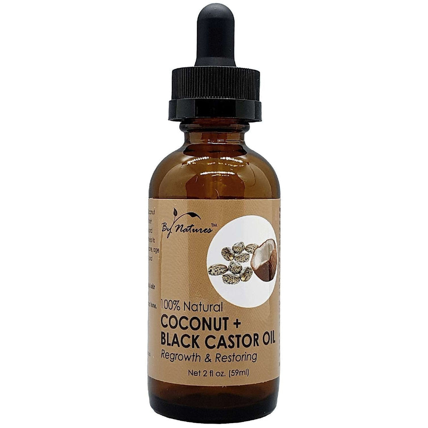 By Nature 100% Natural Coconut Black Castor Oil By Natures