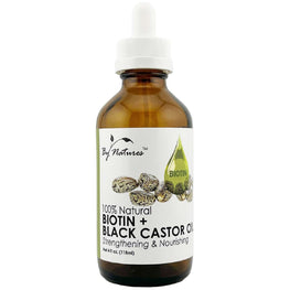 By Natures 100% Natural Biotin  Black Castor Oil 4.0 Fl Oz BY NATURES